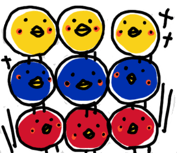 White lion and yellow chicken 2 sticker #10890047