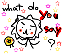 White lion and yellow chicken 2 sticker #10890050