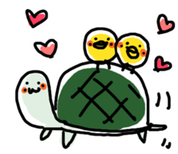 White lion and yellow chicken 2 sticker #10890051