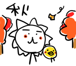 White lion and yellow chicken 2 sticker #10890060