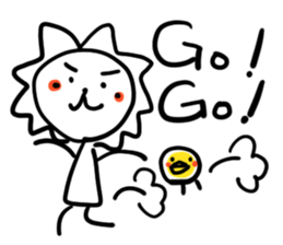 White lion and yellow chicken 2 sticker #10890061