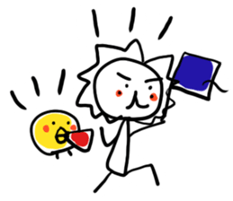 White lion and yellow chicken 2 sticker #10890068