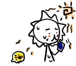 White lion and yellow chicken 2 sticker #10890074