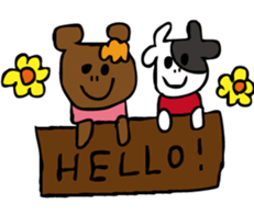 cuty bear and cow jr. sticker #10890520