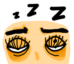 mole on the left eye sticker #10890682