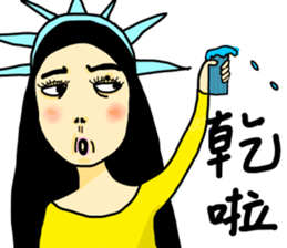 mole on the left eye sticker #10890690