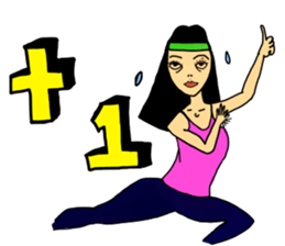 mole on the left eye sticker #10890699