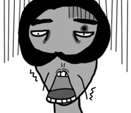 mole on the left eye sticker #10890711