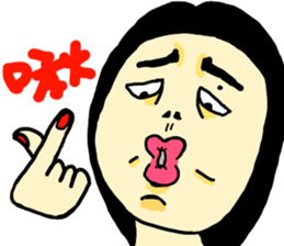 mole on the left eye sticker #10890712