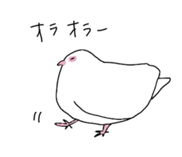 White pigeon sticker #10890760
