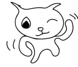 The White Cat, Lulu. sticker #10891241