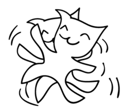 The White Cat, Lulu. sticker #10891279