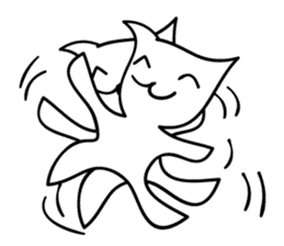 The White Cat, Lulu. sticker #10891279