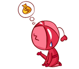 Pink Lady in Actions sticker #10892205