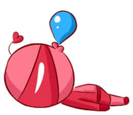 Pink Lady in Actions sticker #10892210