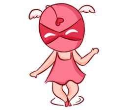 Pink Lady in Actions sticker #10892212