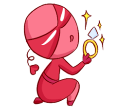 Pink Lady in Actions sticker #10892216