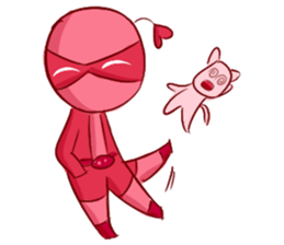 Pink Lady in Actions sticker #10892221