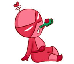 Pink Lady in Actions sticker #10892223