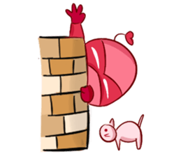 Pink Lady in Actions sticker #10892226