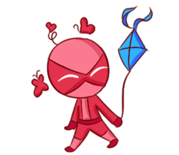 Pink Lady in Actions sticker #10892230