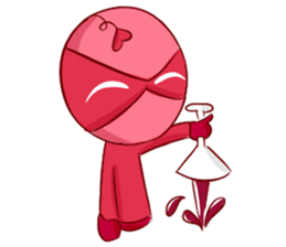 Pink Lady in Actions sticker #10892232