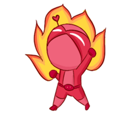 Pink Lady in Actions sticker #10892238