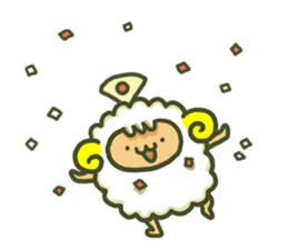 Cute a sheep sticker #10892600