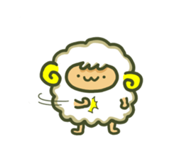 Cute a sheep sticker #10892606
