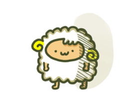 Cute a sheep sticker #10892631
