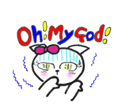 Cute cat Rose sticker #10892738