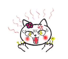 Cute cat Rose sticker #10892740