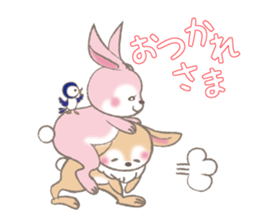 rabbit to rabbit sticker #10893190