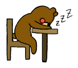 Little Brown Bear in School sticker #10893887