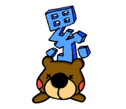 Little Brown Bear in School sticker #10893894