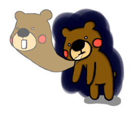 Little Brown Bear in School sticker #10893895