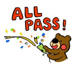 Little Brown Bear in School sticker #10893896