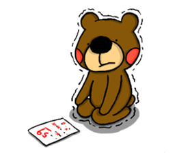 Little Brown Bear in School sticker #10893897
