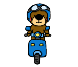 Little Brown Bear in School sticker #10893902