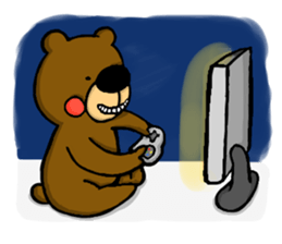 Little Brown Bear in School sticker #10893910