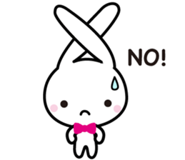 White rabbit and black rabbit (English) sticker #10894973