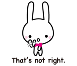 White rabbit and black rabbit (English) sticker #10894974