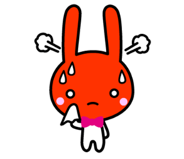 White rabbit and black rabbit (English) sticker #10894991