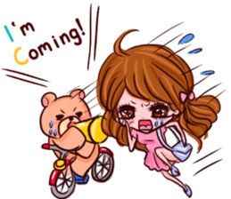 Glam Girl & Bear Boy in English sticker #10895480