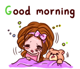 Glam Girl & Bear Boy in English sticker #10895481