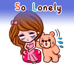 Glam Girl & Bear Boy in English sticker #10895486