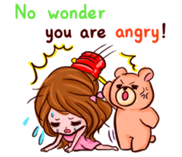 Glam Girl & Bear Boy in English sticker #10895493