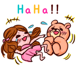 Glam Girl & Bear Boy in English sticker #10895499