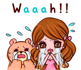 Glam Girl & Bear Boy in English sticker #10895500