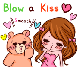 Glam Girl & Bear Boy in English sticker #10895506
